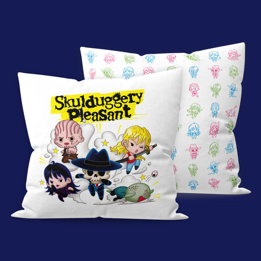 Skulduggery Crew Double-Sided Cushion – White