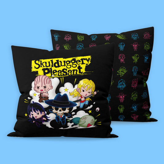 Skulduggery Crew Double-Sided Cushion – Black